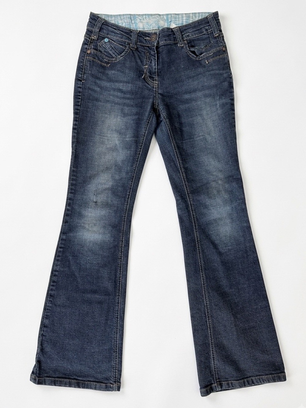 NEXT JEANS Vintage Low Rise Flare Bootcut Denim Jeans Y2K Size 10
